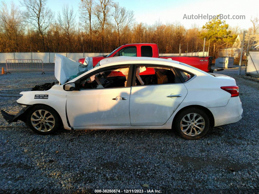 2018 Nissan Sentra Sv White vin: 3N1AB7AP2JY243175