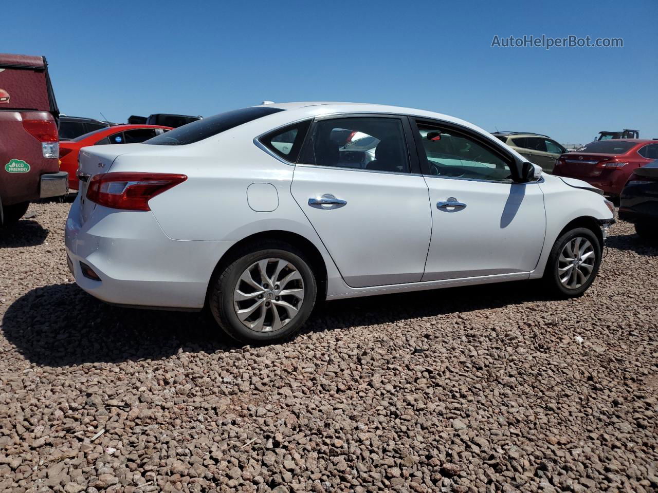 2018 Nissan Sentra S White vin: 3N1AB7AP2JY245525