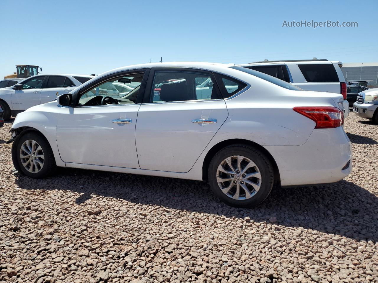 2018 Nissan Sentra S White vin: 3N1AB7AP2JY245525