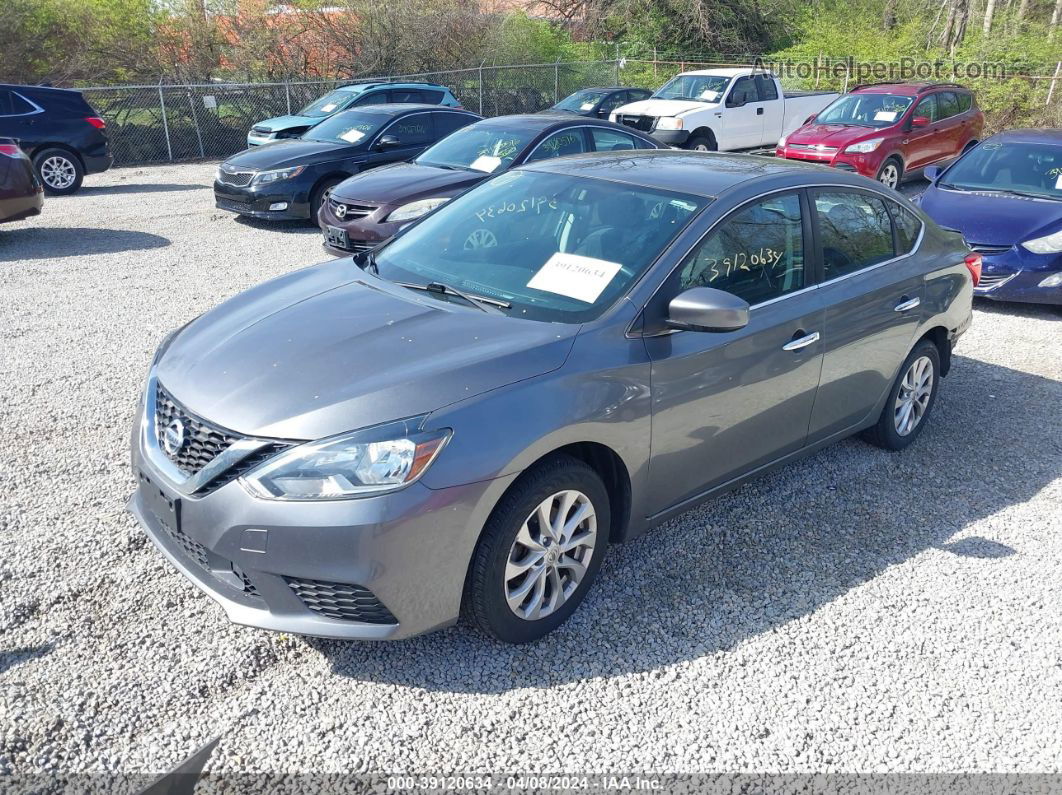 2018 Nissan Sentra Sv Gray vin: 3N1AB7AP2JY252166