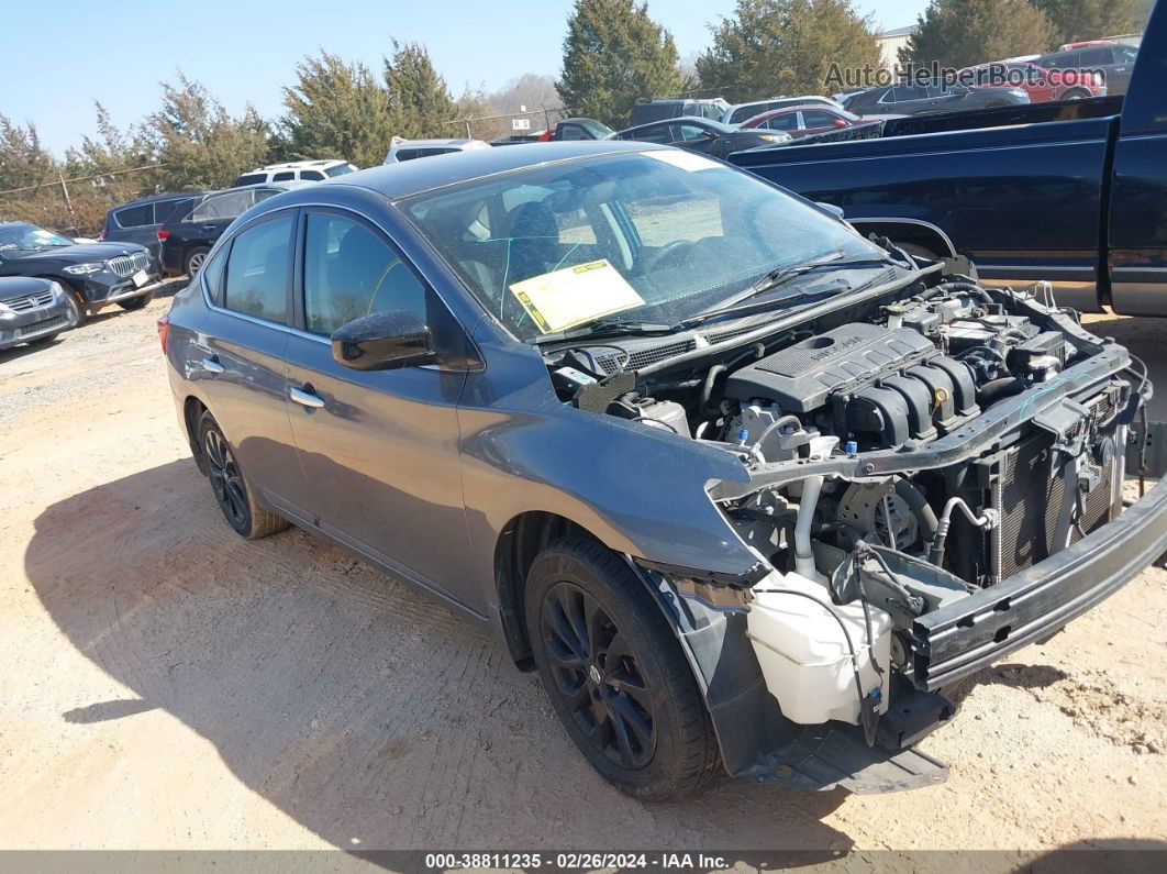 2018 Nissan Sentra S Серый vin: 3N1AB7AP2JY256427