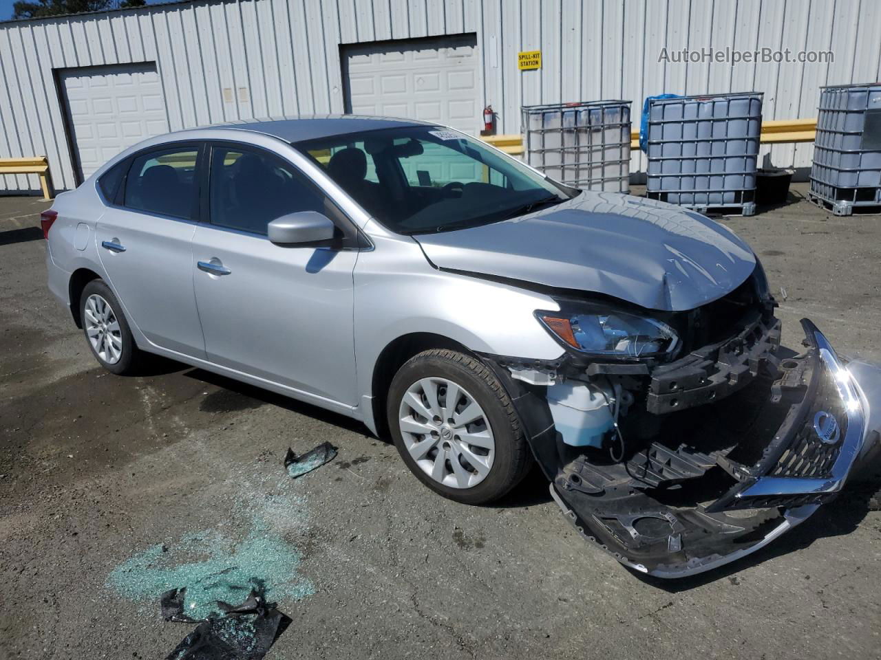 2018 Nissan Sentra S Silver vin: 3N1AB7AP2JY256847