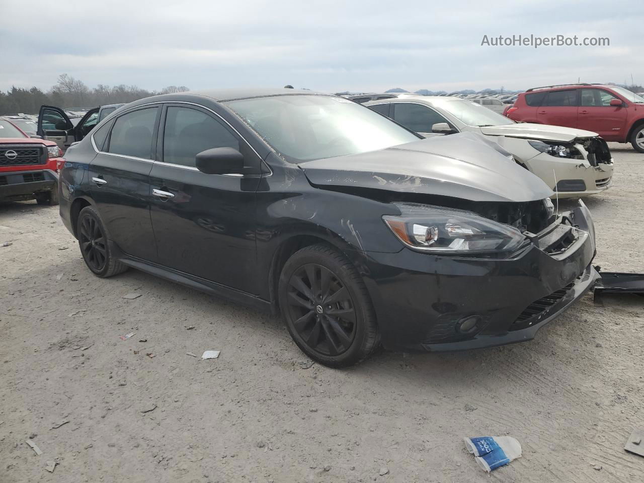 2018 Nissan Sentra S Black vin: 3N1AB7AP2JY267475