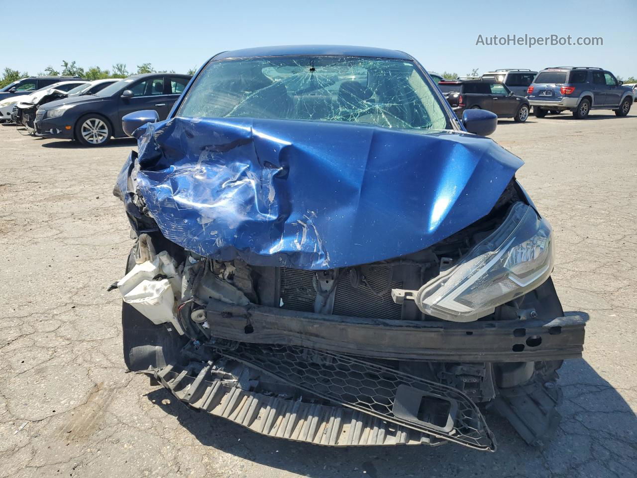 2018 Nissan Sentra S Blue vin: 3N1AB7AP2JY267959