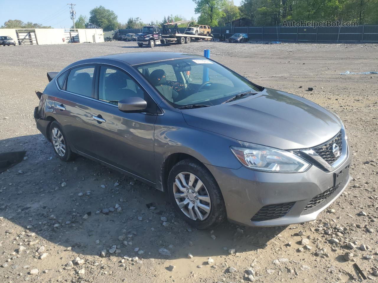 2018 Nissan Sentra S Gray vin: 3N1AB7AP2JY288715