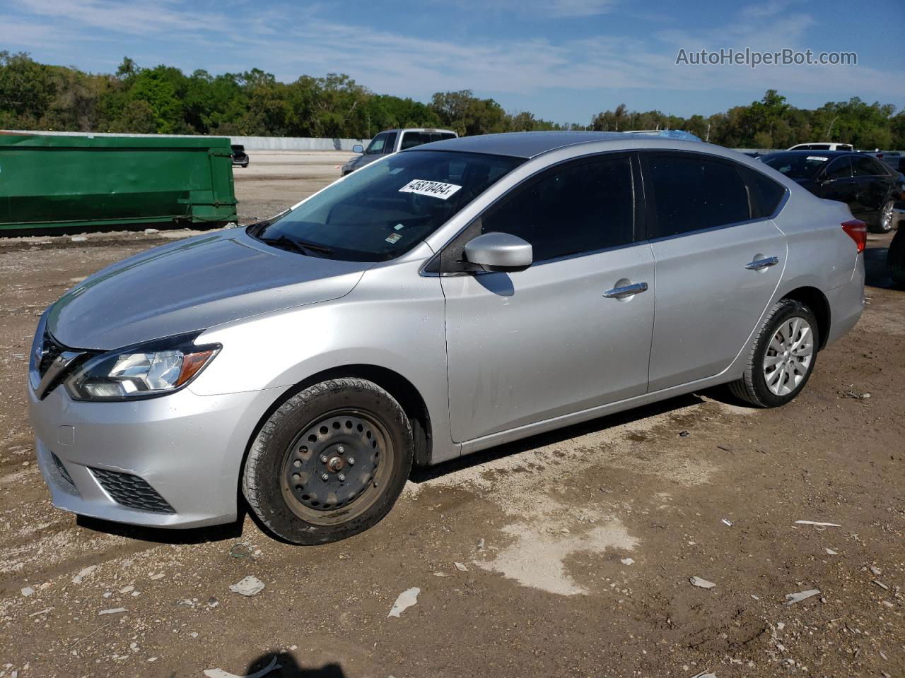 2018 Nissan Sentra S Серебряный vin: 3N1AB7AP2JY294174