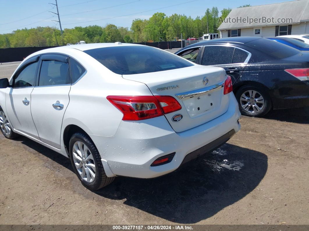 2018 Nissan Sentra Sv White vin: 3N1AB7AP2JY295938