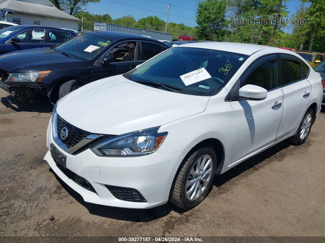 2018 Nissan Sentra Sv White vin: 3N1AB7AP2JY295938