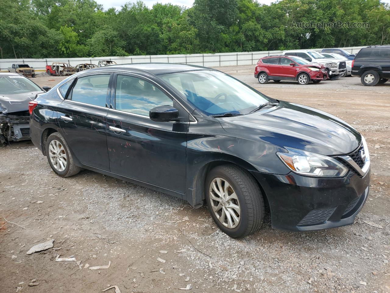 2018 Nissan Sentra S Black vin: 3N1AB7AP2JY301236