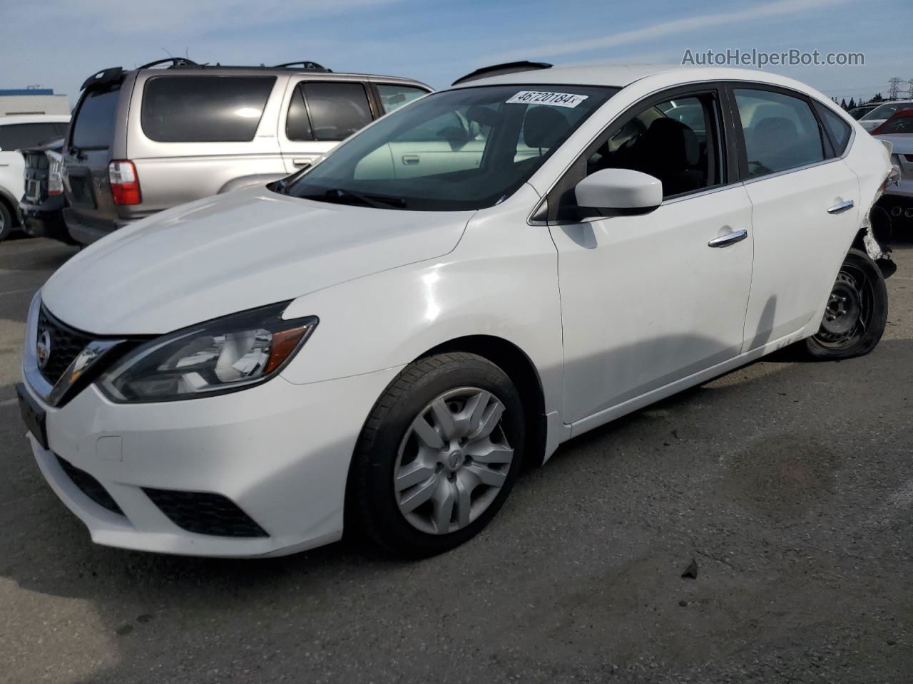 2018 Nissan Sentra S White vin: 3N1AB7AP2JY305058