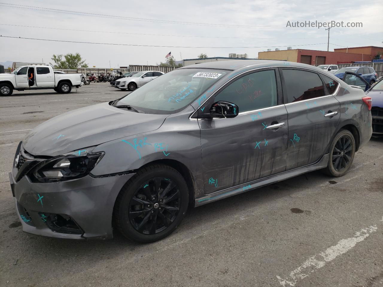 2018 Nissan Sentra S Gray vin: 3N1AB7AP2JY307330