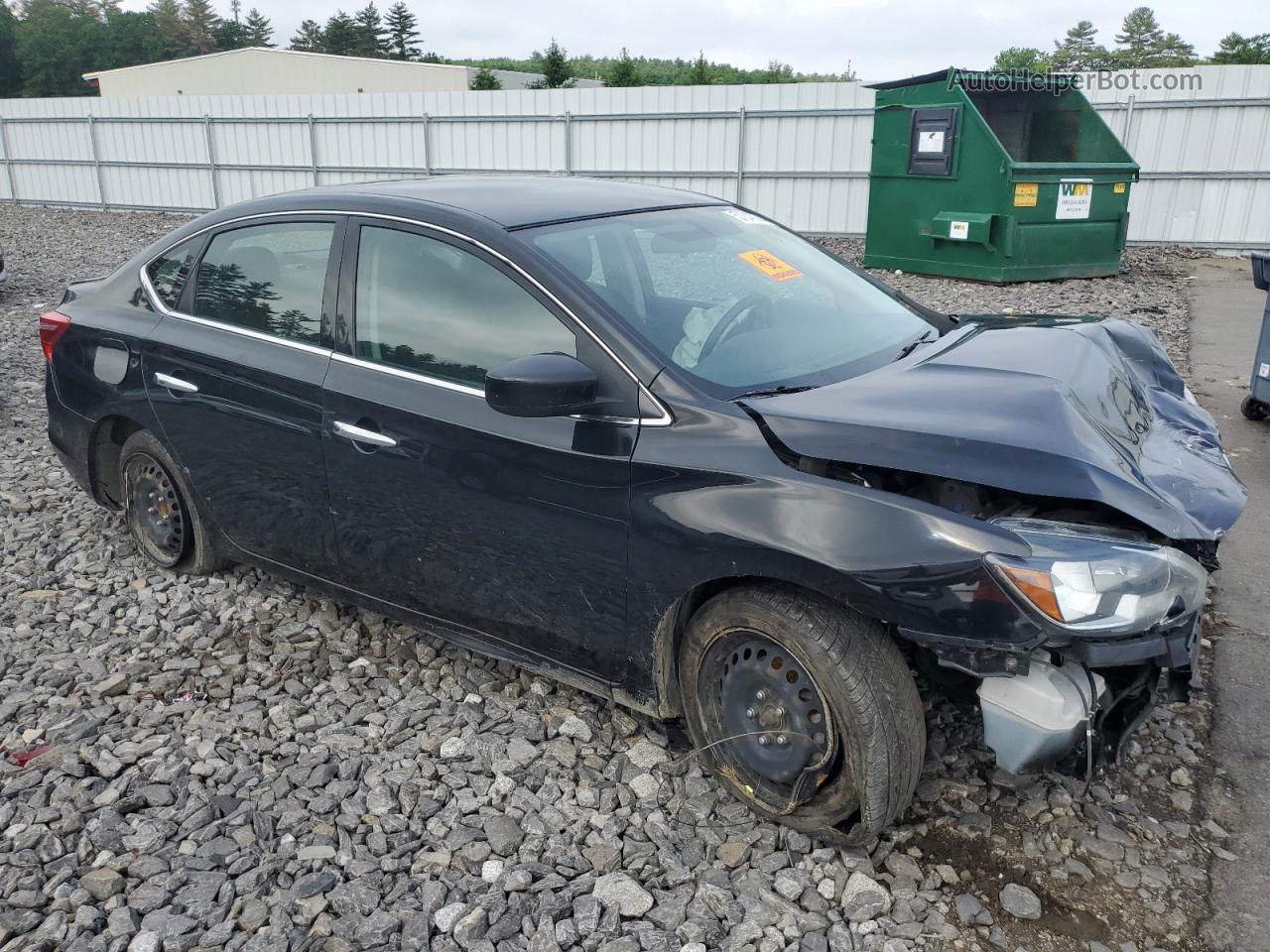 2018 Nissan Sentra S Black vin: 3N1AB7AP2JY307795