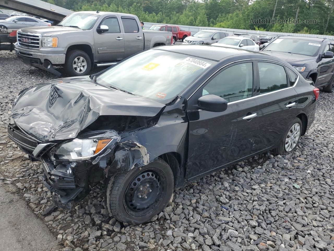 2018 Nissan Sentra S Black vin: 3N1AB7AP2JY307795