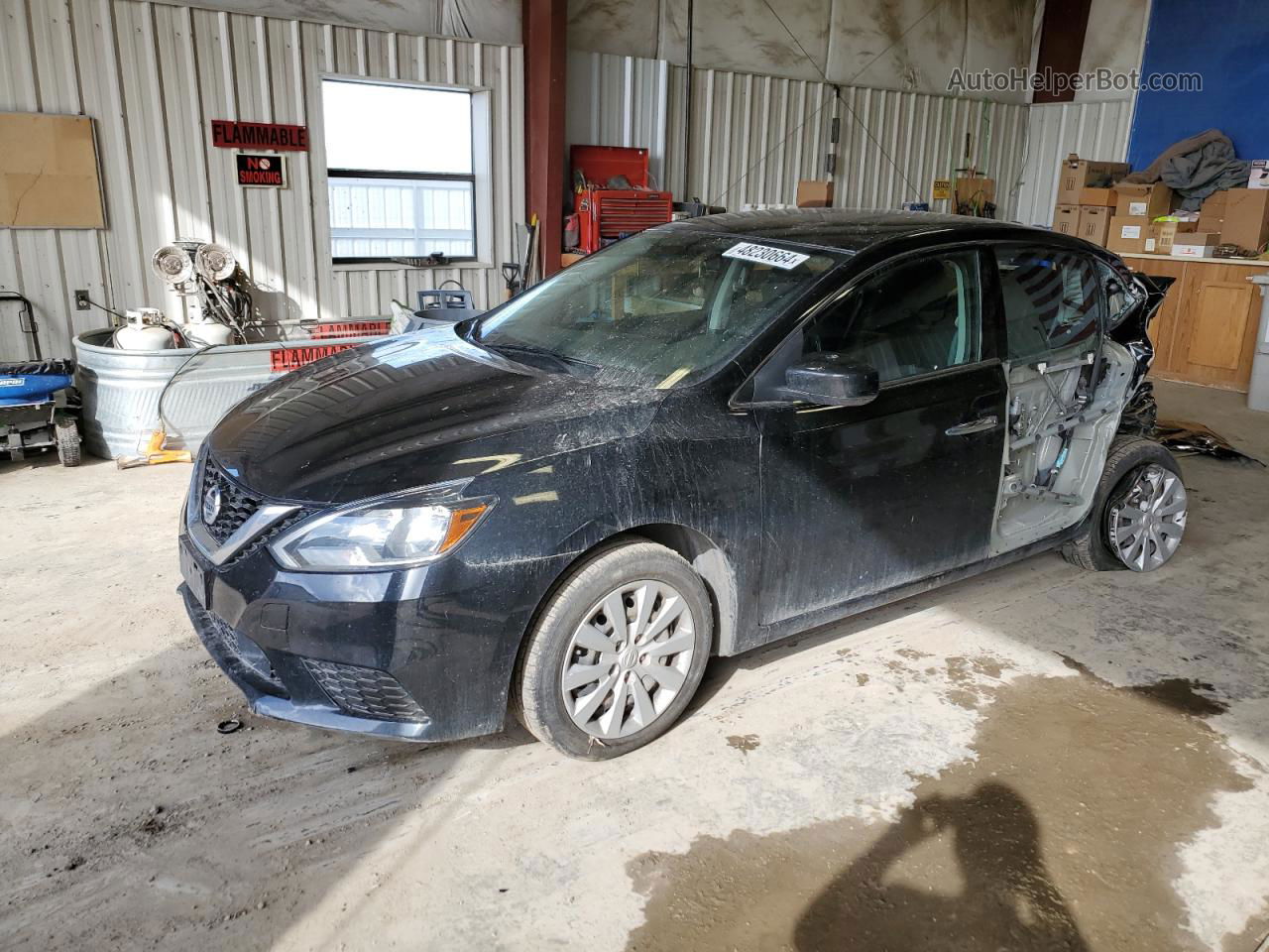 2018 Nissan Sentra S Black vin: 3N1AB7AP2JY313192