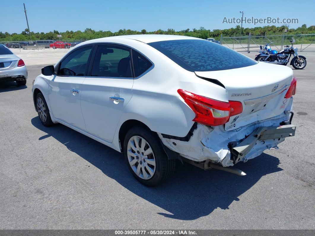 2018 Nissan Sentra S Белый vin: 3N1AB7AP2JY319428