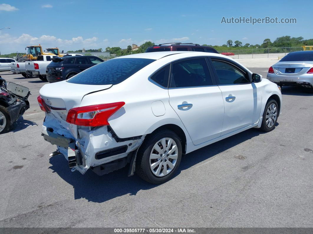 2018 Nissan Sentra S White vin: 3N1AB7AP2JY319428