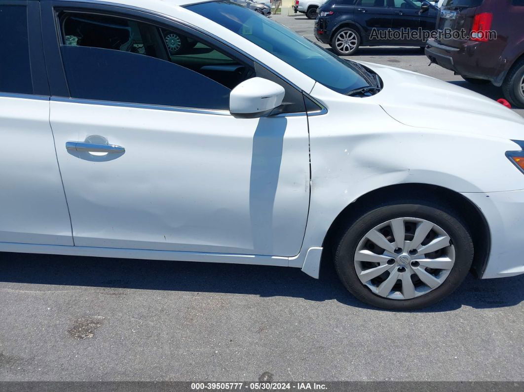 2018 Nissan Sentra S White vin: 3N1AB7AP2JY319428