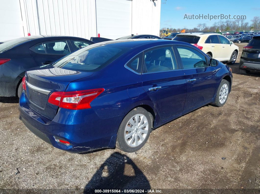 2018 Nissan Sentra S Синий vin: 3N1AB7AP2JY340165