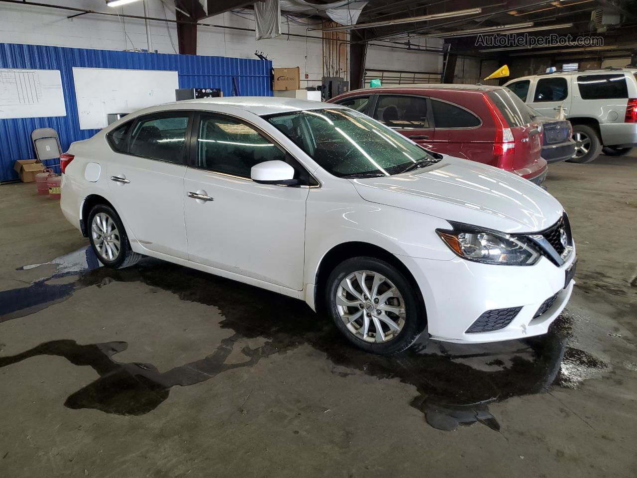 2018 Nissan Sentra S Белый vin: 3N1AB7AP2JY342448