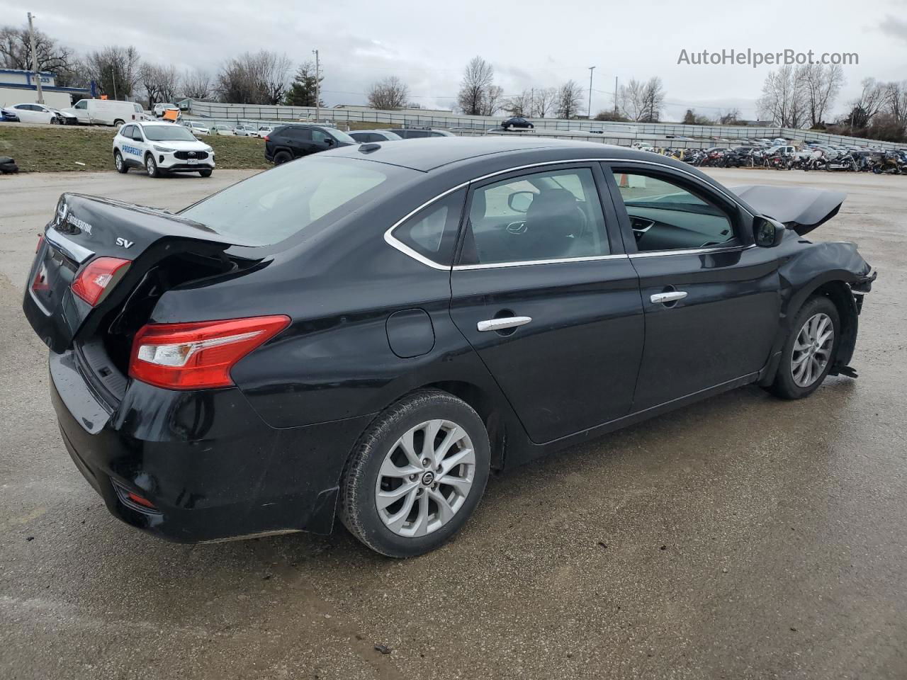 2019 Nissan Sentra S Black vin: 3N1AB7AP2KL607884