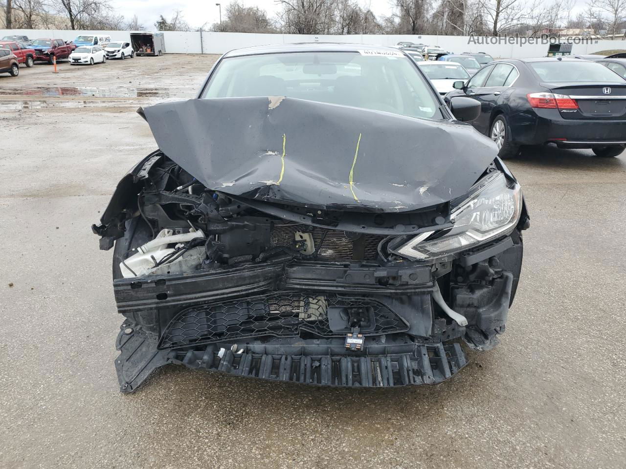 2019 Nissan Sentra S Black vin: 3N1AB7AP2KL607884