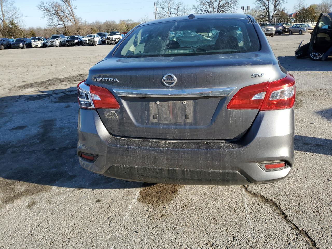 2019 Nissan Sentra S Серый vin: 3N1AB7AP2KL614155