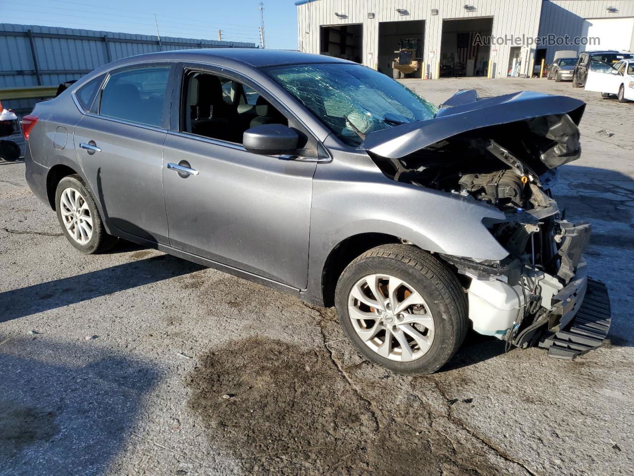 2019 Nissan Sentra S Gray vin: 3N1AB7AP2KL614155