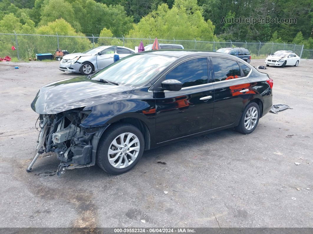 2019 Nissan Sentra Sv Черный vin: 3N1AB7AP2KL624877