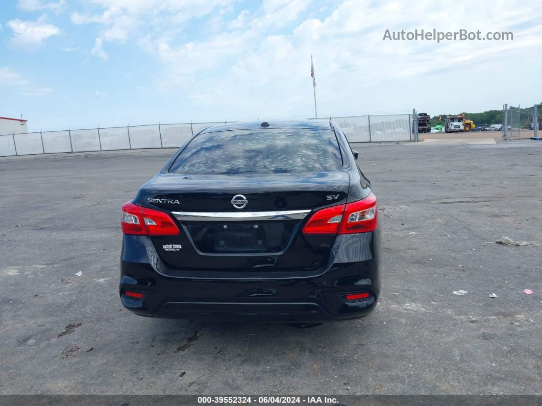 2019 Nissan Sentra Sv Black vin: 3N1AB7AP2KL624877