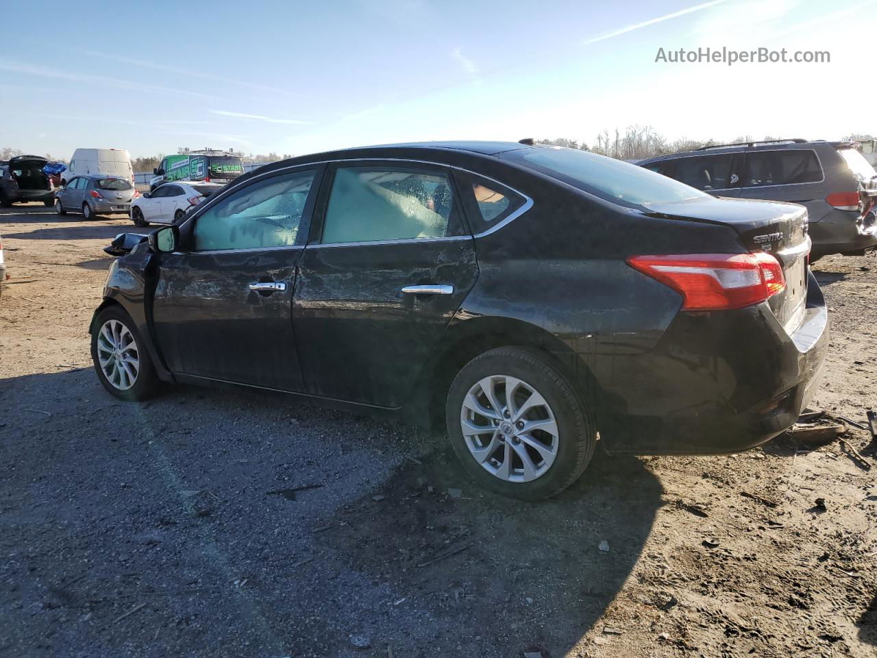 2019 Nissan Sentra S Black vin: 3N1AB7AP2KL625558