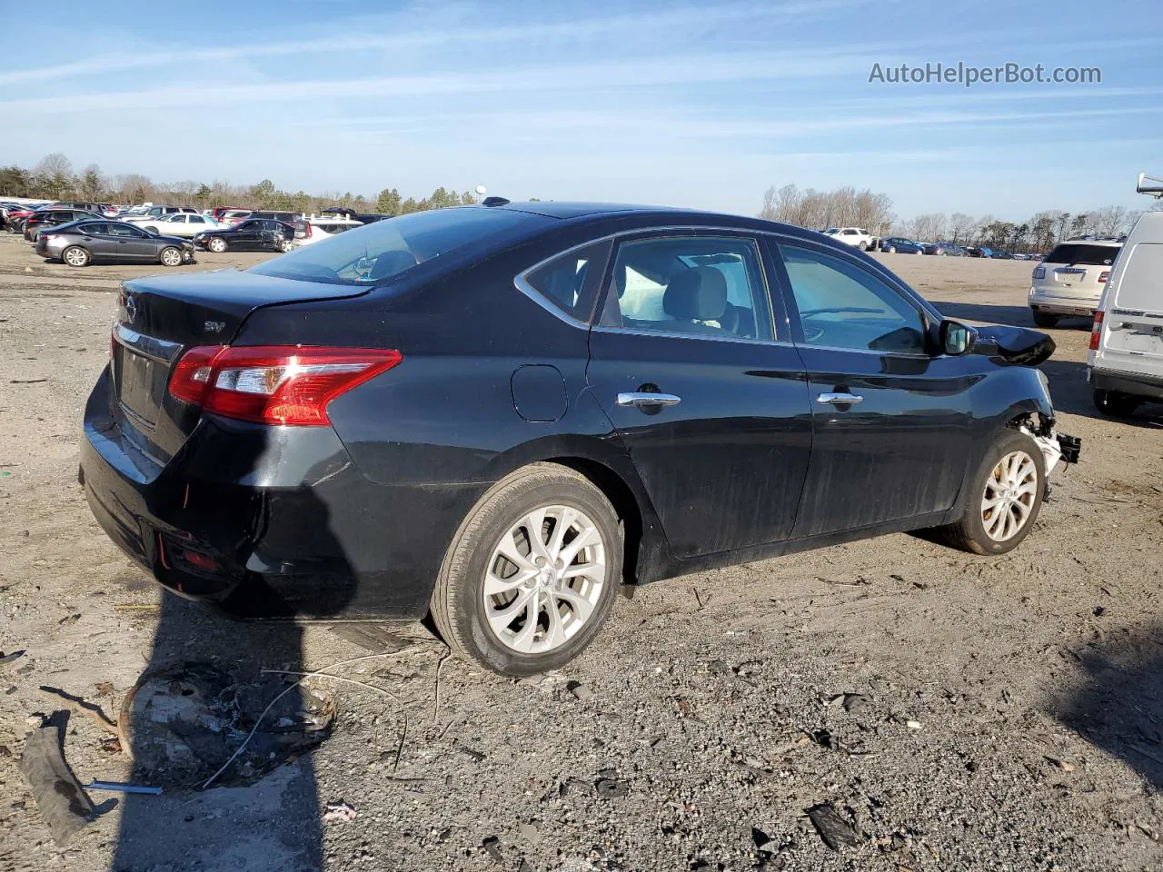 2019 Nissan Sentra S Black vin: 3N1AB7AP2KL625558