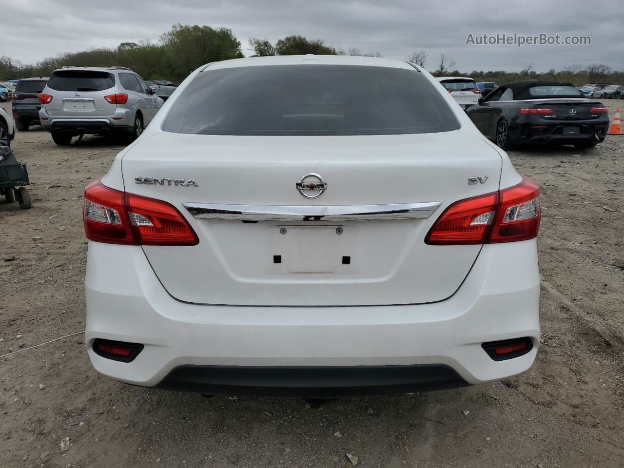 2019 Nissan Sentra S White vin: 3N1AB7AP2KY207553