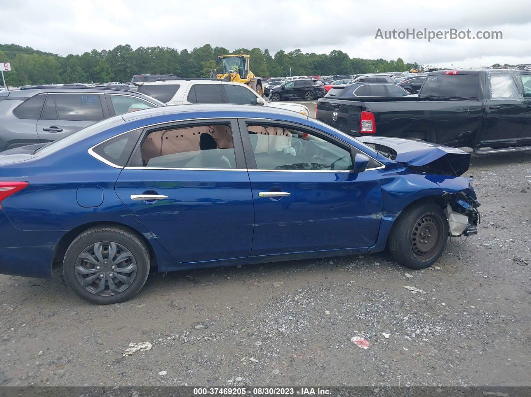 2019 Nissan Sentra S Blue vin: 3N1AB7AP2KY208122