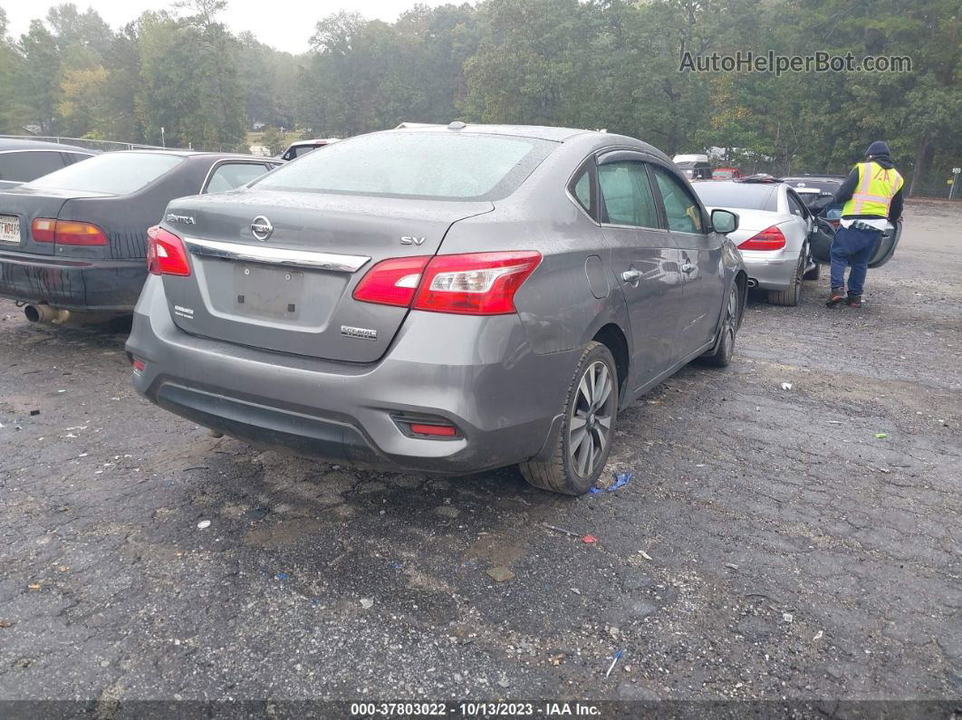 2019 Nissan Sentra Sv Gray vin: 3N1AB7AP2KY216950