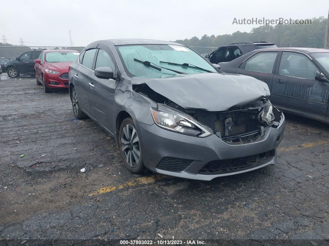 2019 Nissan Sentra Sv Gray vin: 3N1AB7AP2KY216950