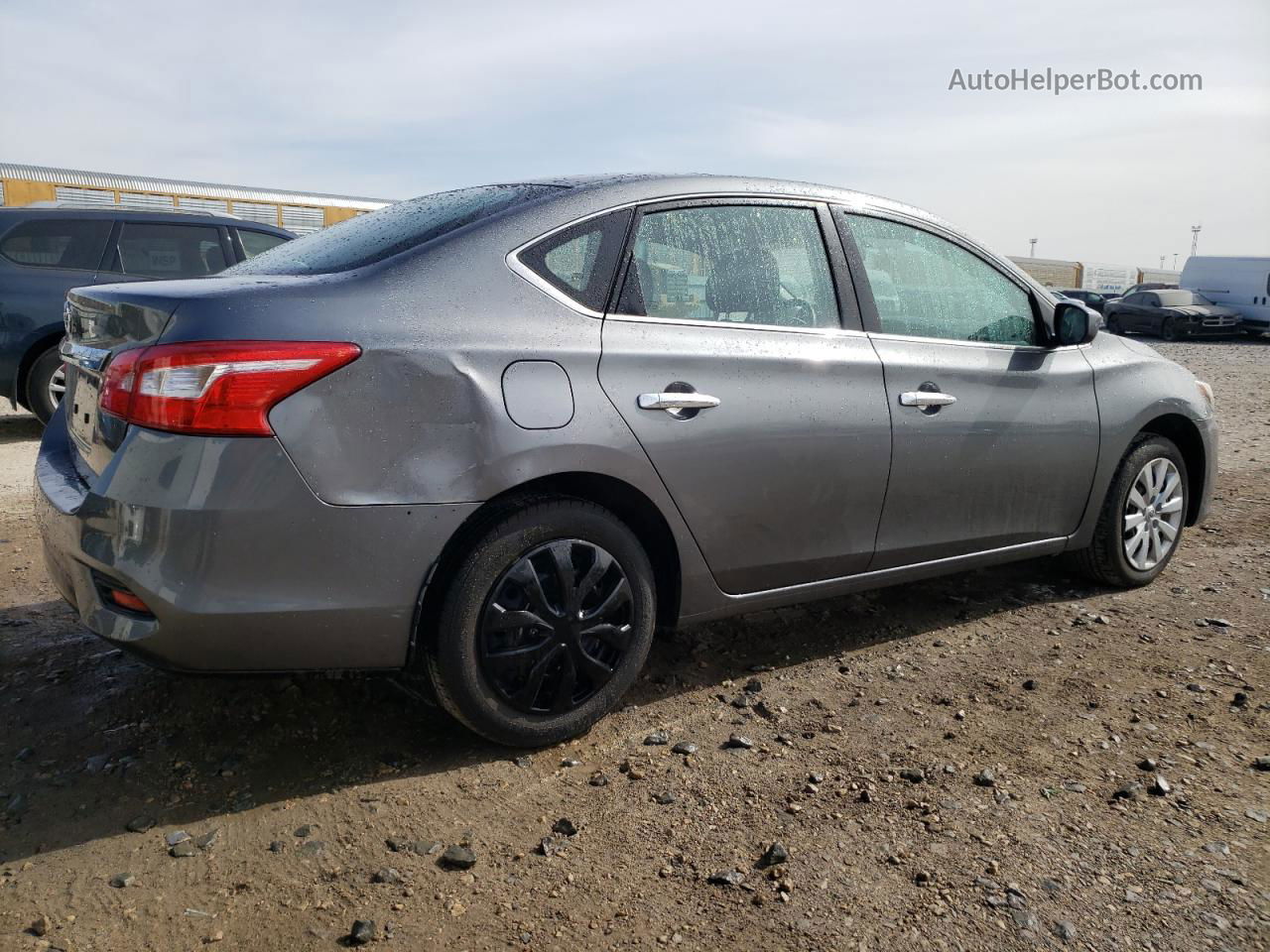 2019 Nissan Sentra S Серый vin: 3N1AB7AP2KY225762