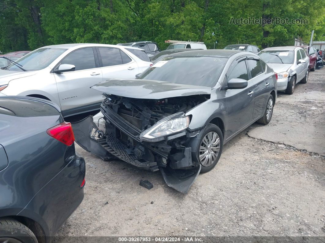 2019 Nissan Sentra S Серый vin: 3N1AB7AP2KY226216