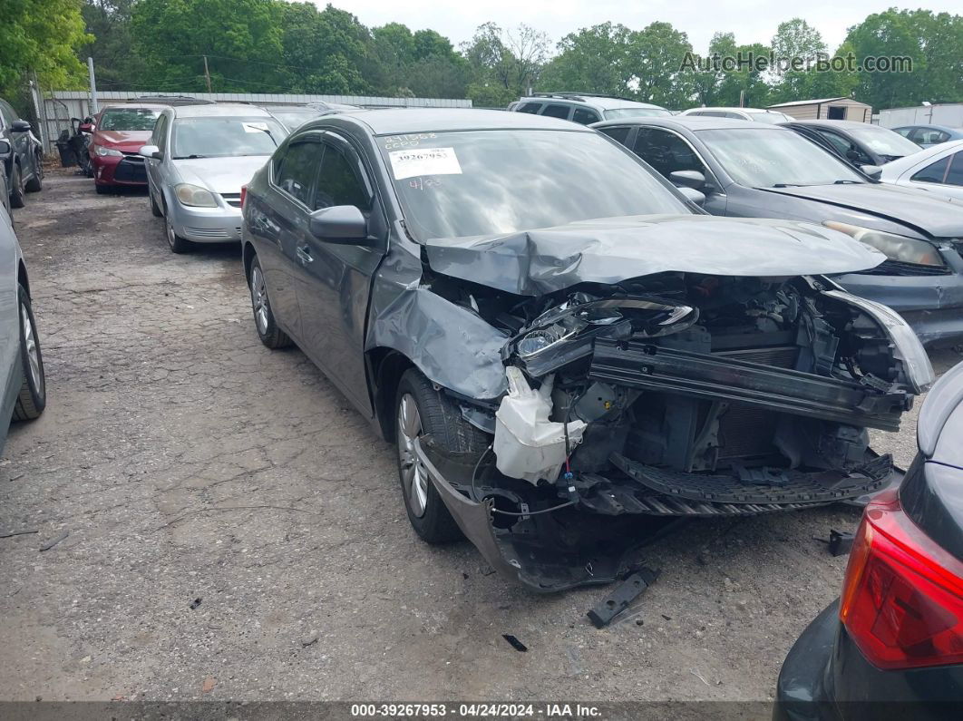 2019 Nissan Sentra S Серый vin: 3N1AB7AP2KY226216