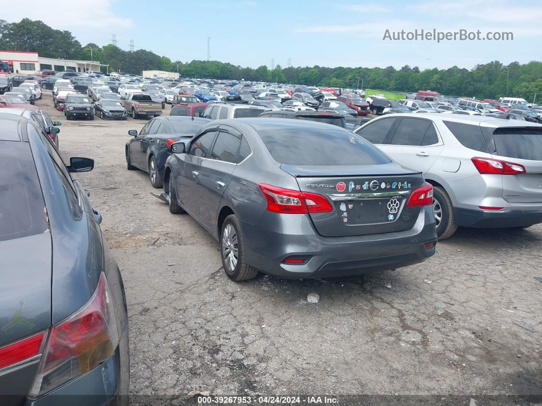 2019 Nissan Sentra S Серый vin: 3N1AB7AP2KY226216