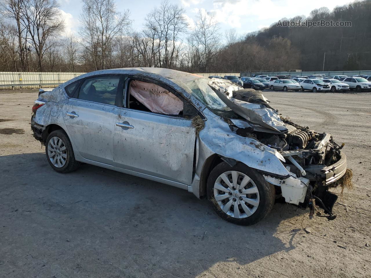 2019 Nissan Sentra S Silver vin: 3N1AB7AP2KY232663