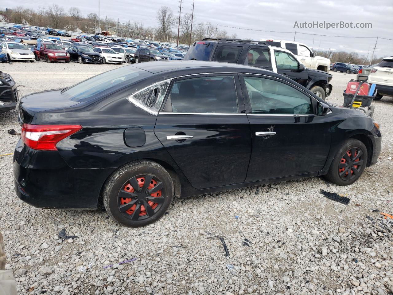 2019 Nissan Sentra S Черный vin: 3N1AB7AP2KY233893