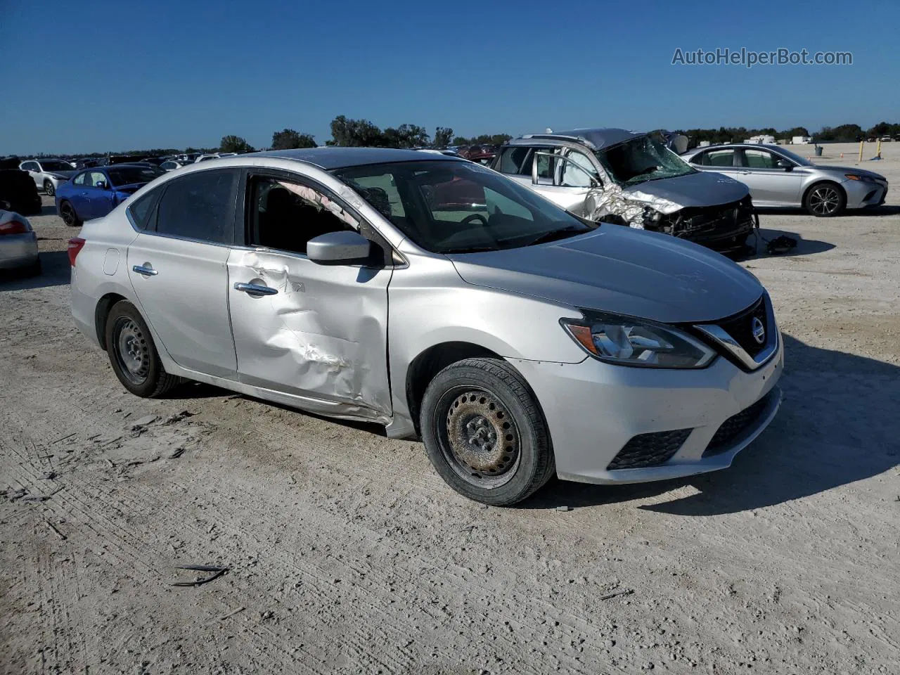 2019 Nissan Sentra S Silver vin: 3N1AB7AP2KY243467