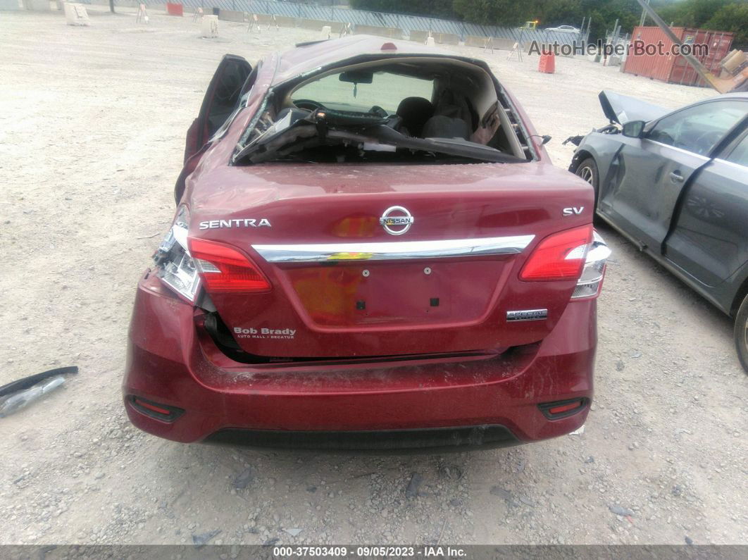 2019 Nissan Sentra Sv Red vin: 3N1AB7AP2KY255666