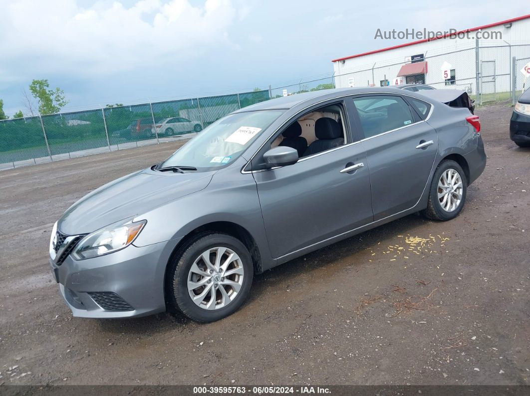 2019 Nissan Sentra Sv Gray vin: 3N1AB7AP2KY258227