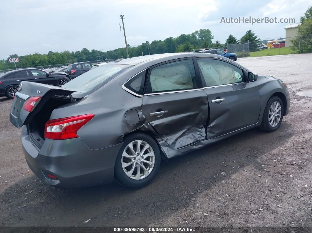 2019 Nissan Sentra Sv Серый vin: 3N1AB7AP2KY258227