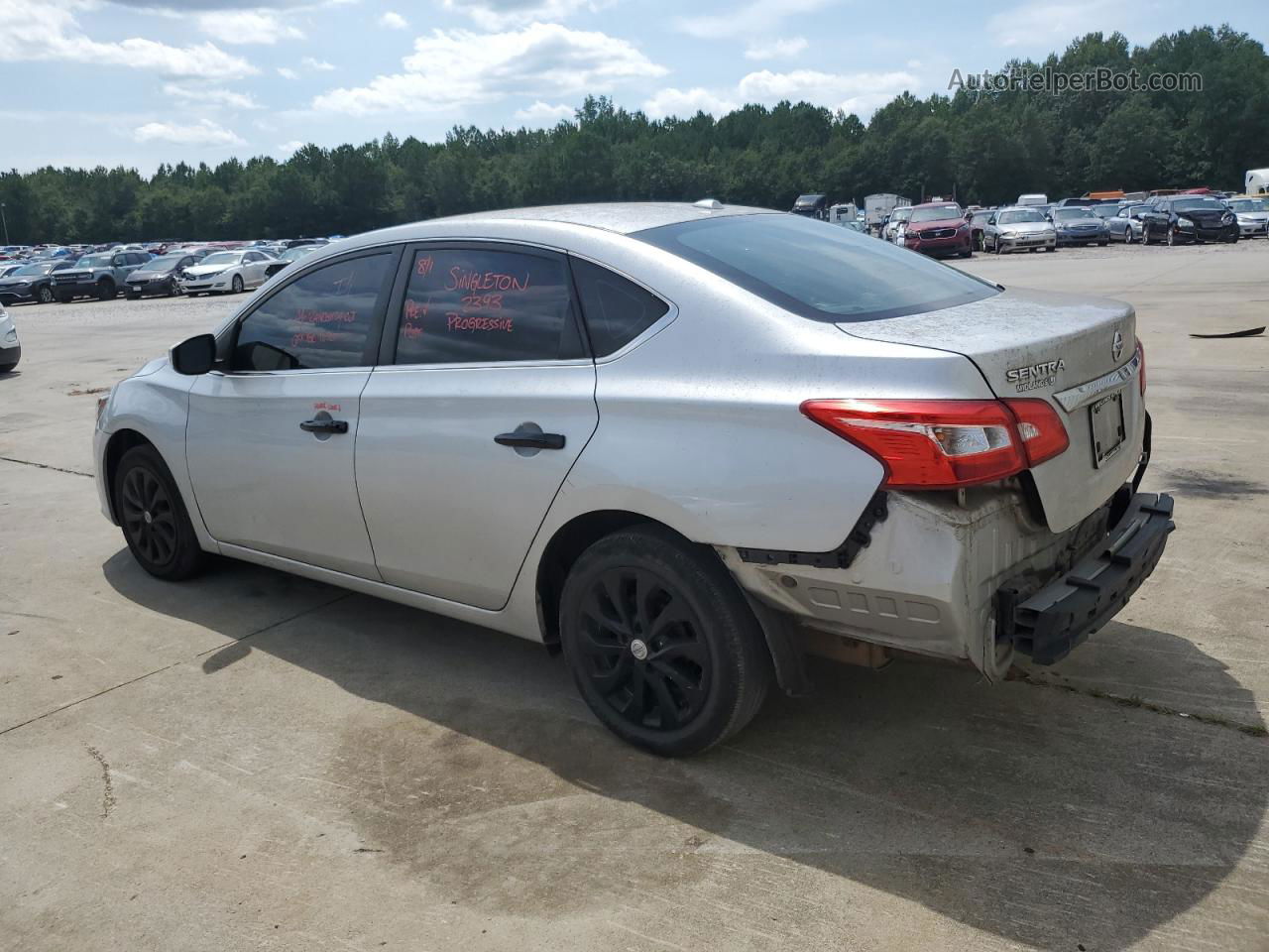 2019 Nissan Sentra S Серебряный vin: 3N1AB7AP2KY281409