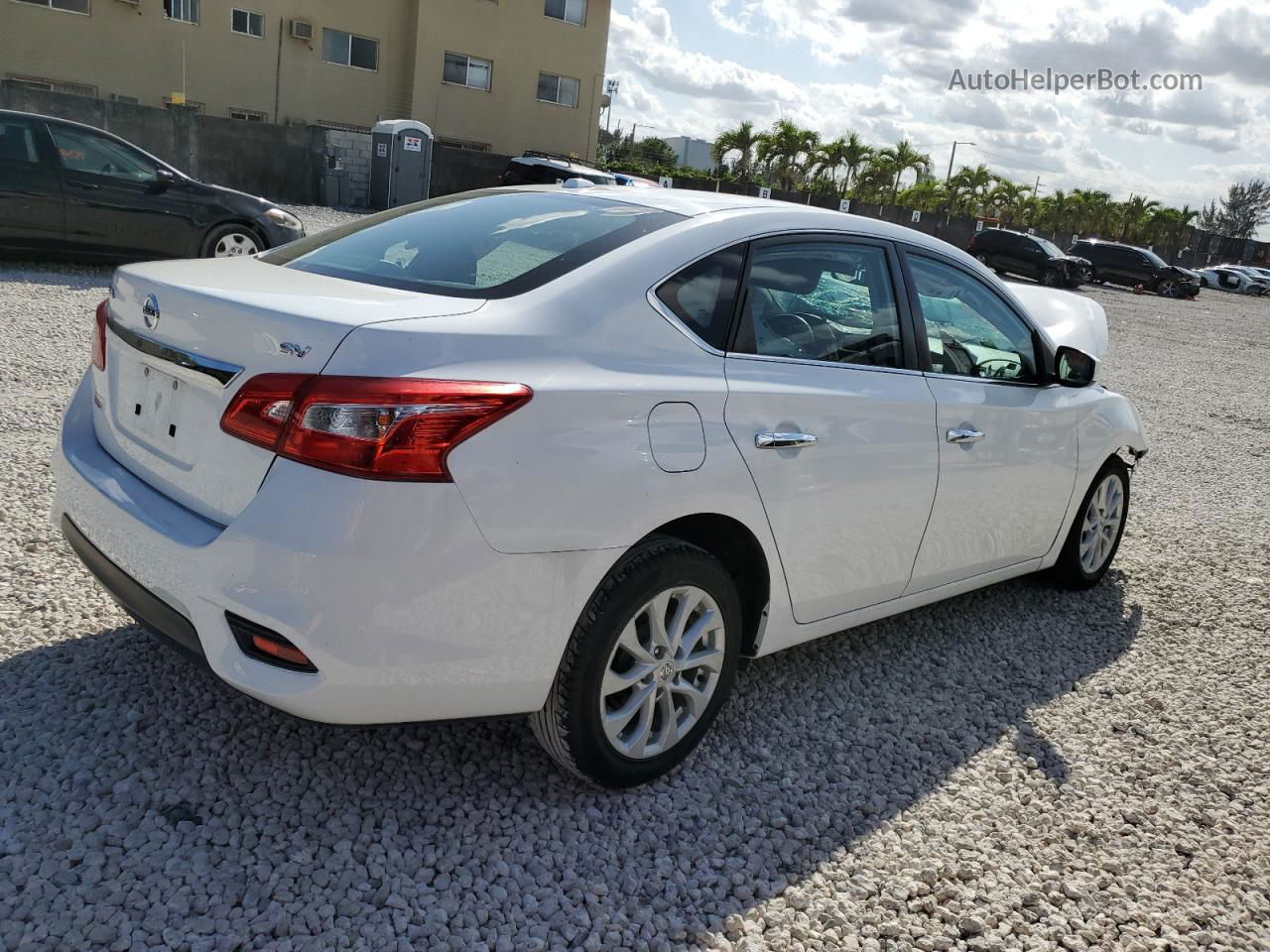 2019 Nissan Sentra S White vin: 3N1AB7AP2KY283385