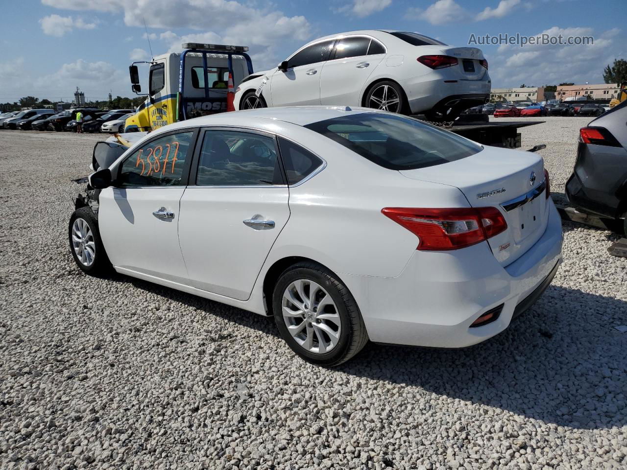 2019 Nissan Sentra S White vin: 3N1AB7AP2KY283385