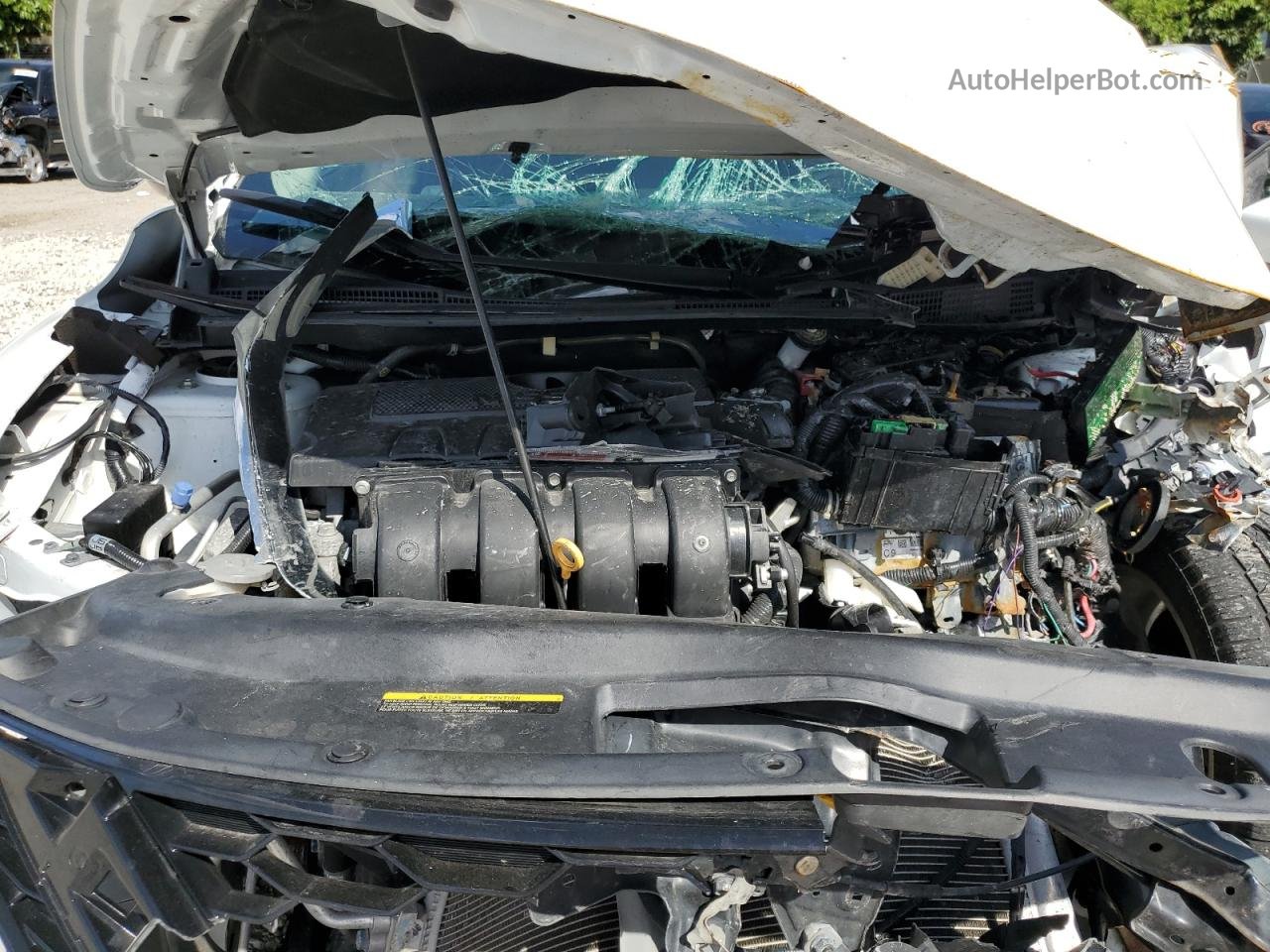 2019 Nissan Sentra S White vin: 3N1AB7AP2KY283385