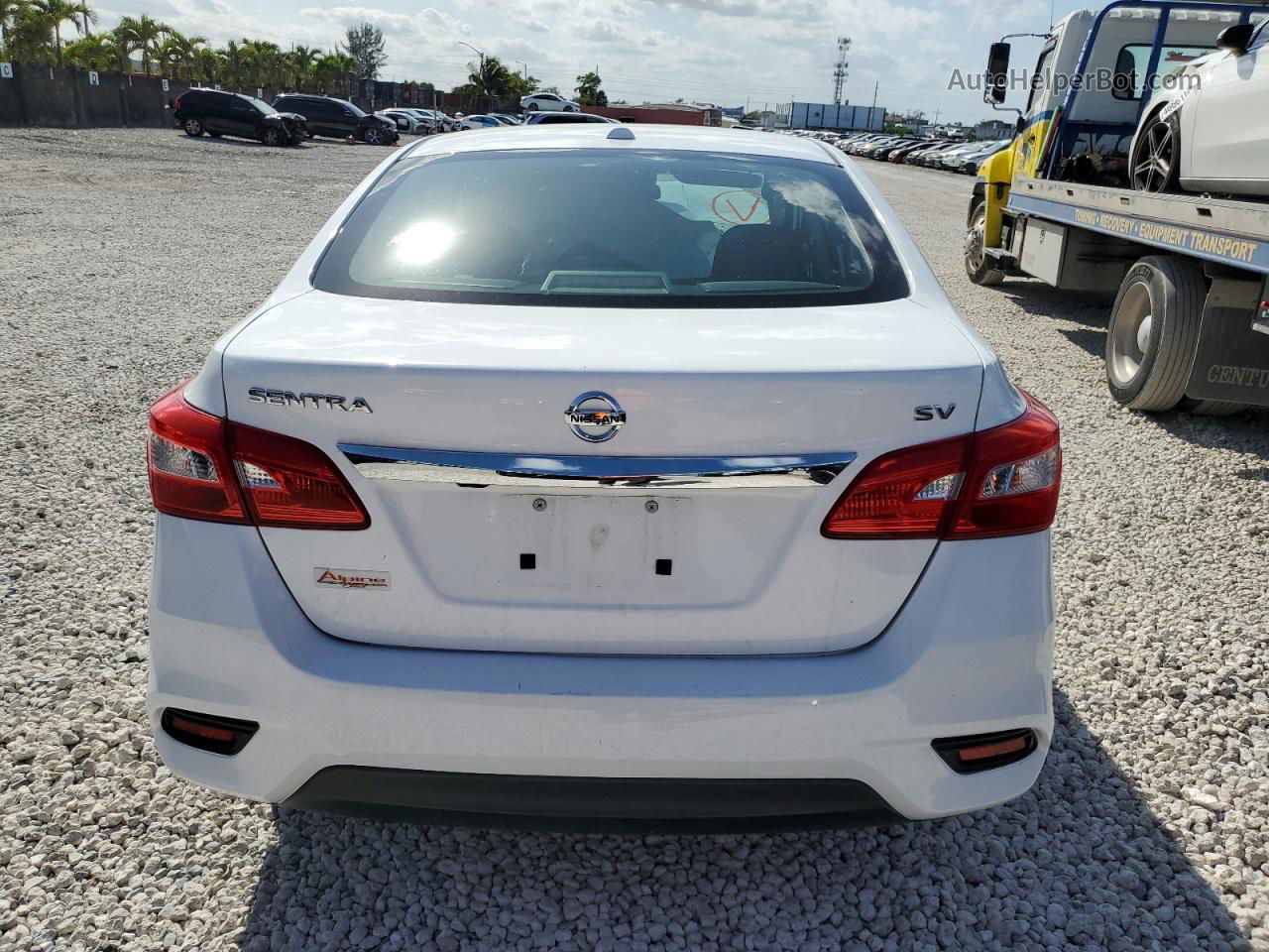 2019 Nissan Sentra S White vin: 3N1AB7AP2KY283385